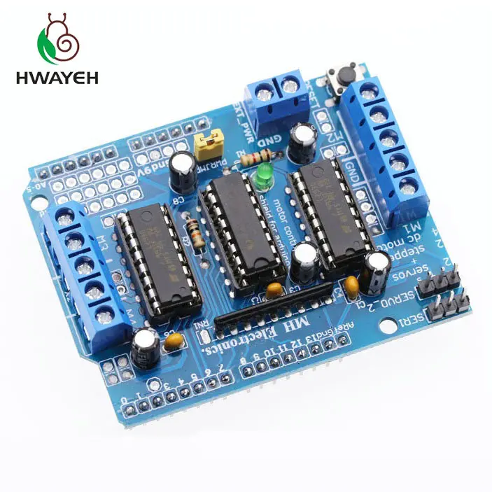 

1pcs L293D Motor Drive Shield dua= Duemilanove, Motor drive expansion board for arduino