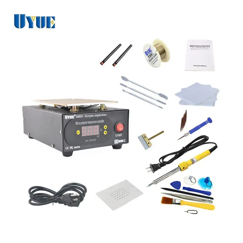 

Newest Build-in Pump Vacuum UYUE 948S+ LCD Separator Machine Screen Repair Machine Kit for iPhone for Samsung