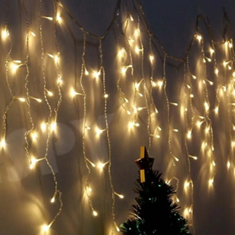 LED christmas decoration lights 3.5m 96 led curtain icicle string fairy lights For Home New year Xmas Wedding Party Indoor Decor LED christmas decoration lights 3.5m 96 led curtain icicle string fairy lights For Home New year Xmas Wedding Party Indoor Decor