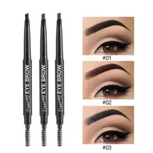 1 шт. двухсторонний карандаш для бровей без цветущего вращающегося треугольника Водонепроницаемая Стойкая подводка для глаз ручка для татуажа