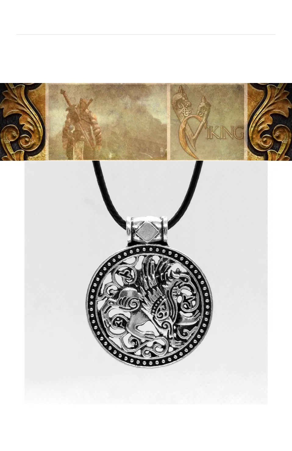 1 шт. Ketting колье с кулоном в стиле викингов кулон греческий Грифон ювелирные изделия фантазия амулет-подвеска талисман Рождественский подарок лучший друг