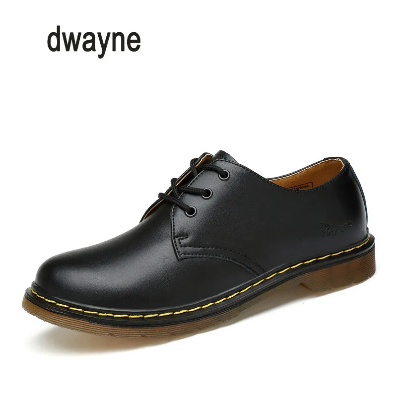 

Dwayne Brand Men's Boots Plus Size 35-46 New Martens Casual Leather Doc Martins Boots Mens Military Shoes Work Safety Shoe