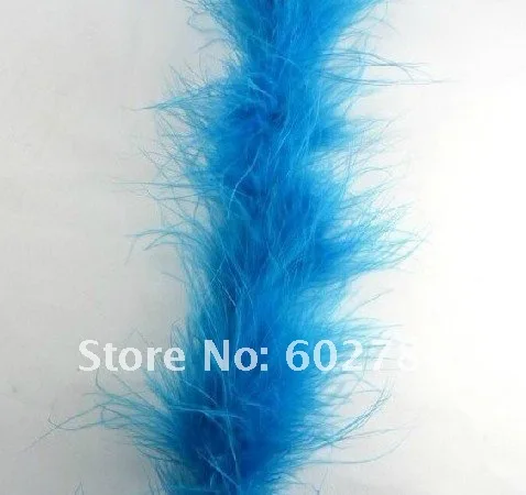 

Turkey Feather Boa Wedding Feather turkey plume boa feather scarf 2 yards 184cm 1pcs/lot blue Color Free Shipping