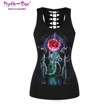 Женский спортивный жилет с 3D-принтом кота, женская рубашка для йоги и бега, футболка для фитнеса, сексуальная открытая тонкая майка, топы для спортзала, тренировочная блузка