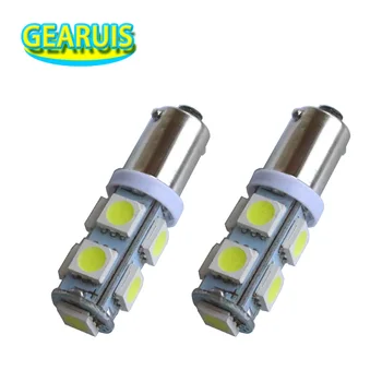 

10pc BA9S T4W 9 SMD 5050 Indicator Interior Bulb Lamps License plate lamp door light trunk lamp White Red Blue 12V