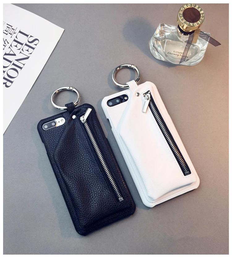 iphone 8 leather case Couples Case for iPhone 12 Case Luxury PU Leather Wallet Zipper Handbag Stand Case For iPhone 11 XS 6 6S 7 8 Plus With Ring Card iphone 8 plus silicone case