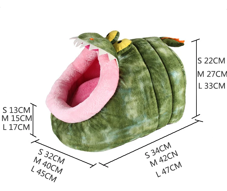 APAULAPET Забавный мягкий флисовый крокодил, динозавр собака кошка кроватка для собачки питомник в форме животных щенячье Гнездо Спальный мешок для животных кровать