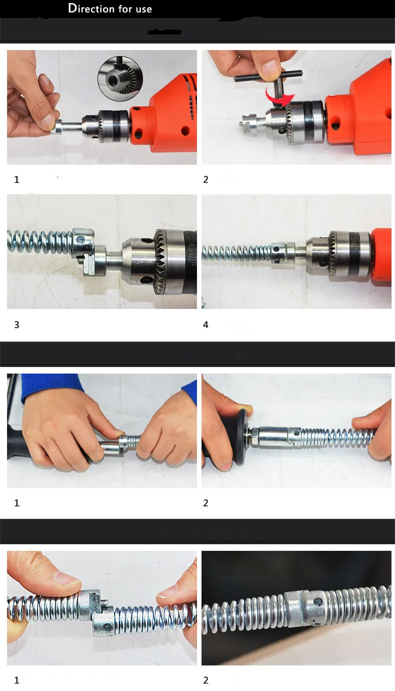 draga limpeza mola com conector