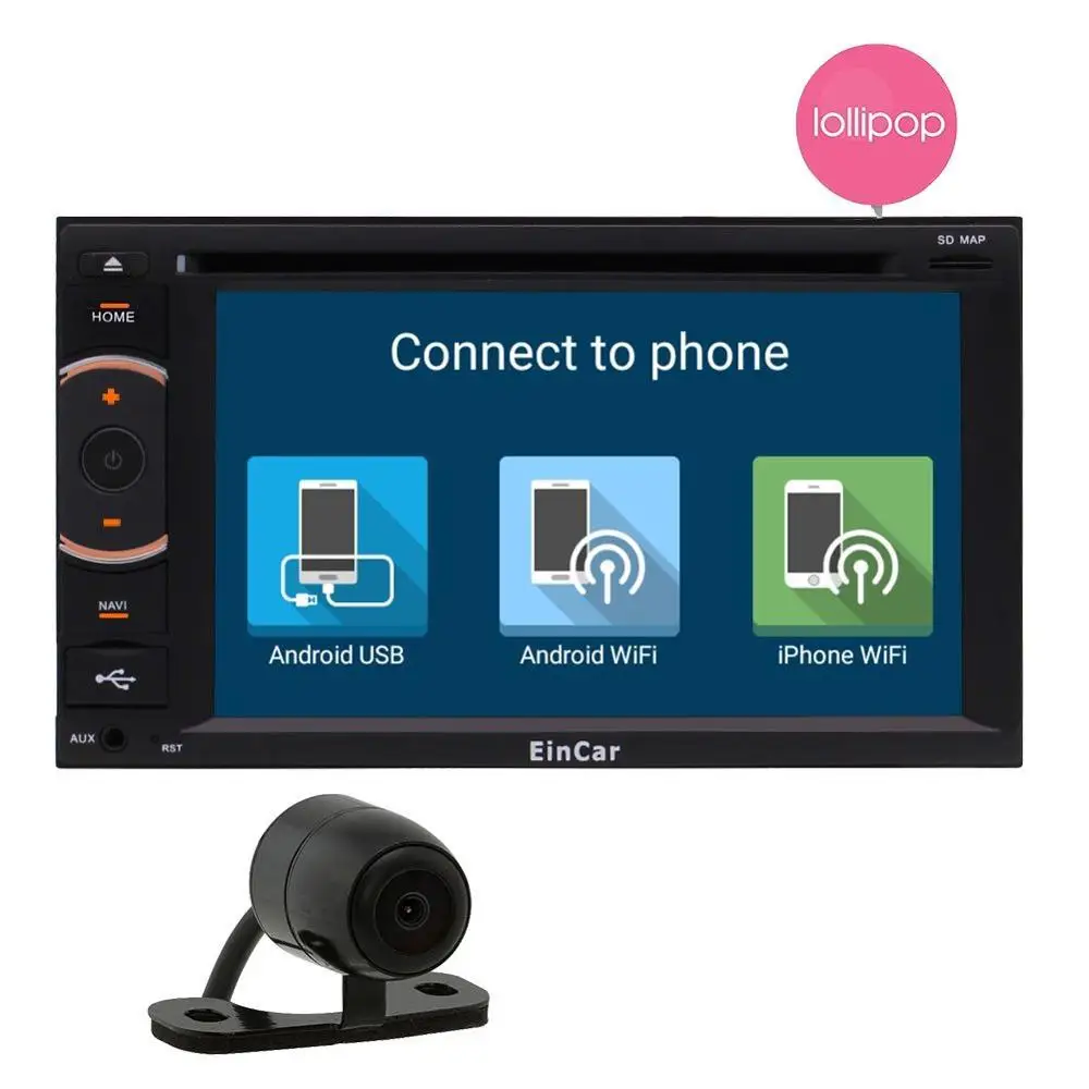

2 Din Universal Android 5.1 Car DVD Player GPS Navigation Radio Stereo Head Unit Multi-touch Screen Wifi Bluetooth+Backup Camera