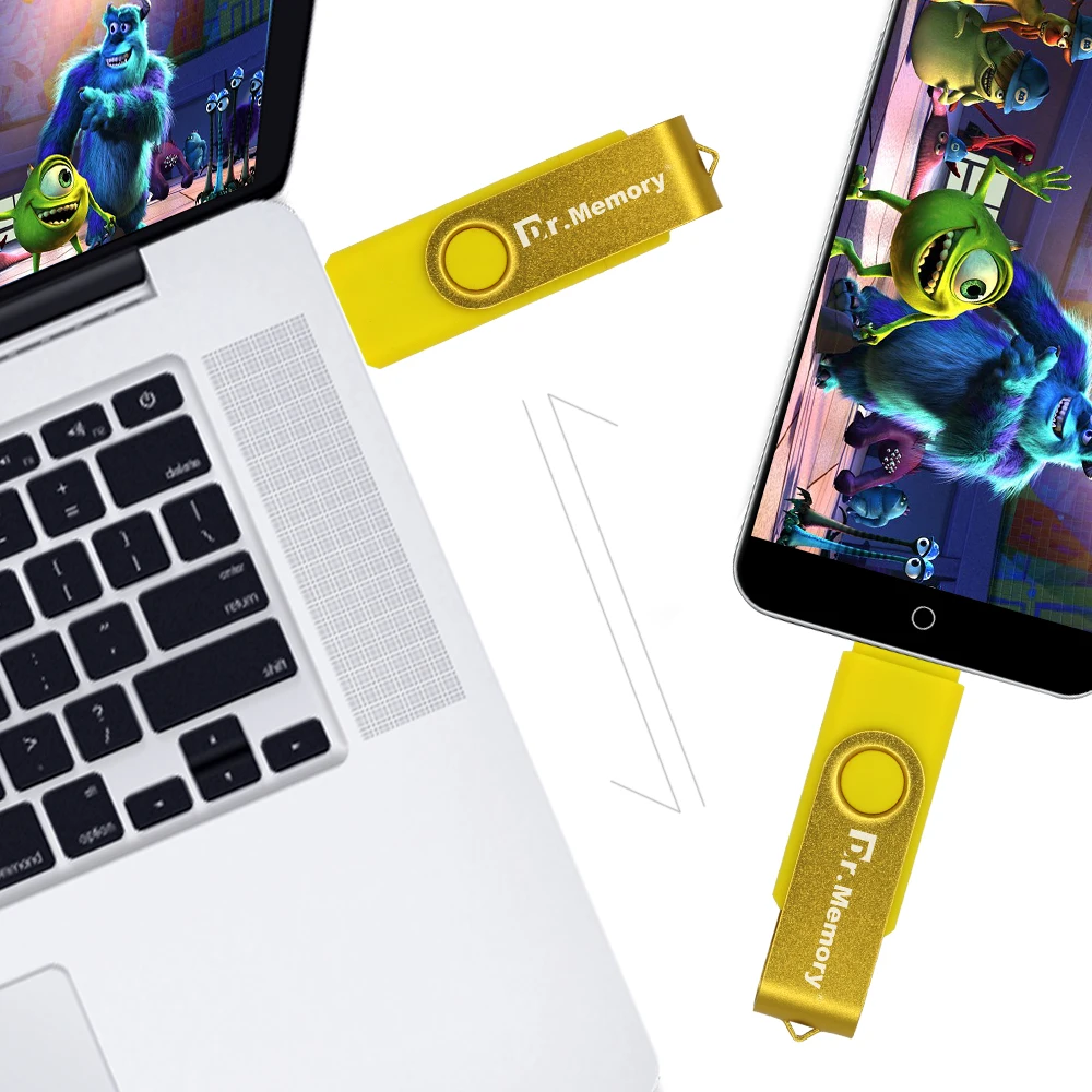 5 цветов, модный OTG USB флеш-накопитель, 4 ГБ, 8 ГБ, 16 ГБ, 32 ГБ, металлический флеш-накопитель для Android, мобильных телефонов, планшетов, 2в1, U диск, устройство для хранения