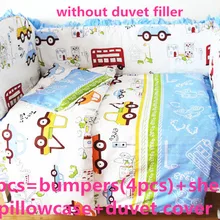 Промо-акция! 6/7 шт. детские кроватки Бамперы для кроватки Постельное белье с веревкой и мультяшным рисунком, для младенцев, для новорожденных, детская кроватка постельные принадлежности, 120*60/120*70 см