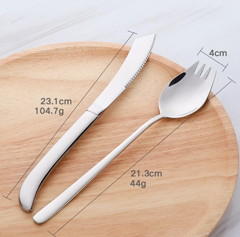 LIYIMENG 2Pcs set 304 Stainless Steel Knife Fork Set Dinnerware Sets Steak Cutlery Western Tableware Dinner Tools3