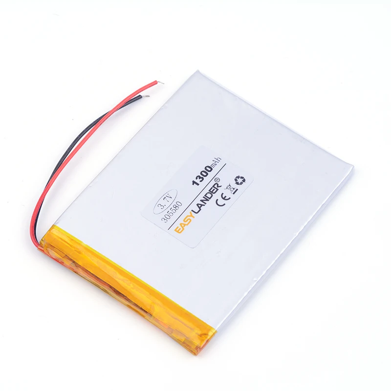 3.7v lithium ion rechargeable battery 305580 1300mAh For MP4 PSP GPS