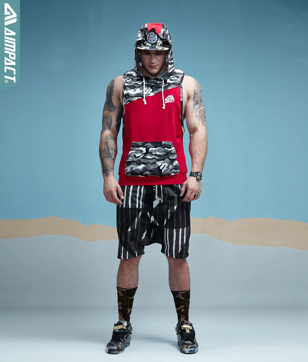 Aimpact Men Camo Tank Tops with Hoody Fitness Mens Bodybuilding Clothing Crossfit Workout Top Activewear Sleeveless Hoodies 2017 (17)