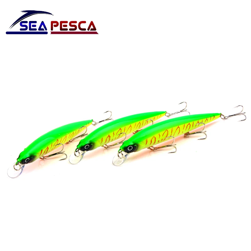 SEAPESCA рыболовные приманки гольян 14 см 18 3 г с тройными крючками Topwater Lifeloke воблер