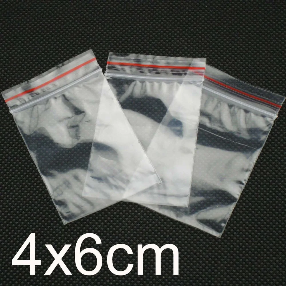 4x6cm Poly bag,zipper bag,plastic packaging bags 1000pcs/lotin Gift