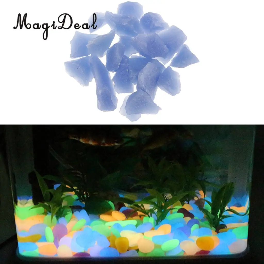 100g Glow in the Glass Stone for Indoor and Outdoor Walkways Garden Driveway Large Bag Powered By Light And Solar (Color Random)