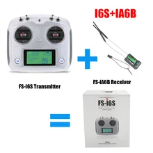 I6s FS-I6S Controle Remoto FlySky FS 2.4g 6ch Rádio Transmissor + Receptor para RC Multirotor Quadcopter Zangão iA6b com titular