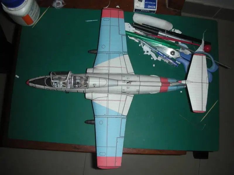DIY Бумажная модель 1:32 Масштаб Аэро L 29 Дельфин истребитель ВВС России 3D бумажная