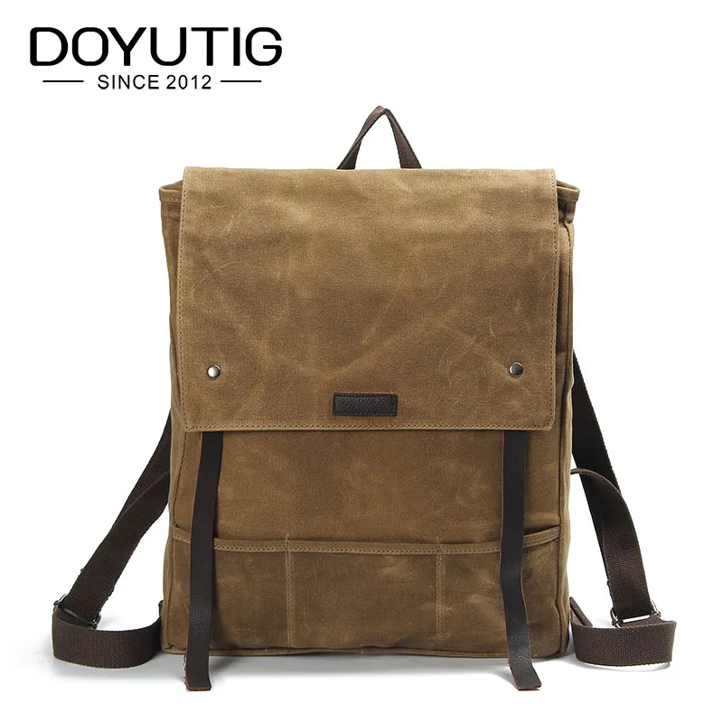 Waterproof Men Backpack Youth Canvas European Style School Bags For