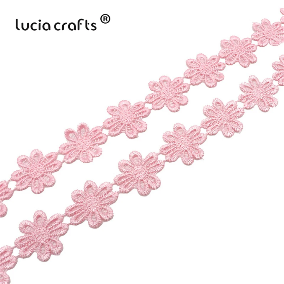 Lucia crafts 2 ярдов/партия кружевная лента для самодельного украшения одежды швейная