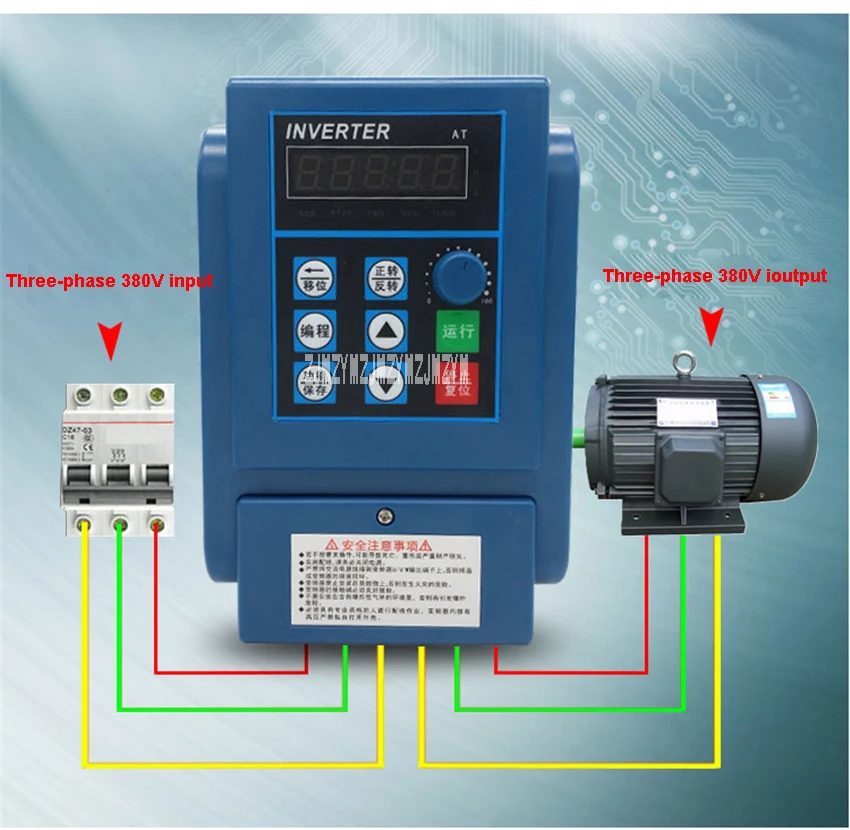 Высокое качество AT3-2200x Инвертор универсальный мотор Скорость ШИМ Управление инверторы 2200 Вт AC380v трехфазный переменной частоты