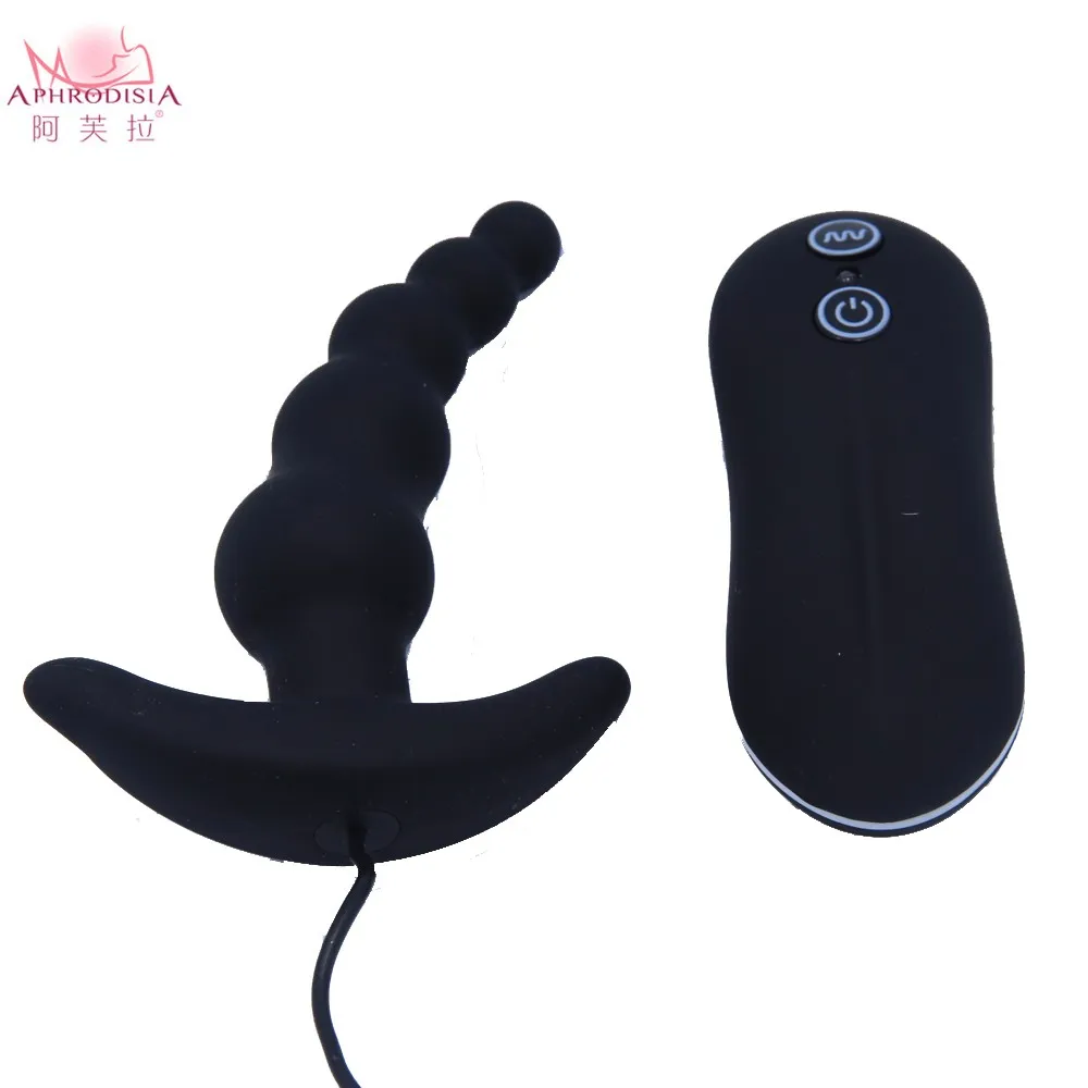 Aphrodisia 10 Mode High Quality Silicone Beads Vibrating Waterproof anal plug Vibrating Butt Plug Silicone Anal