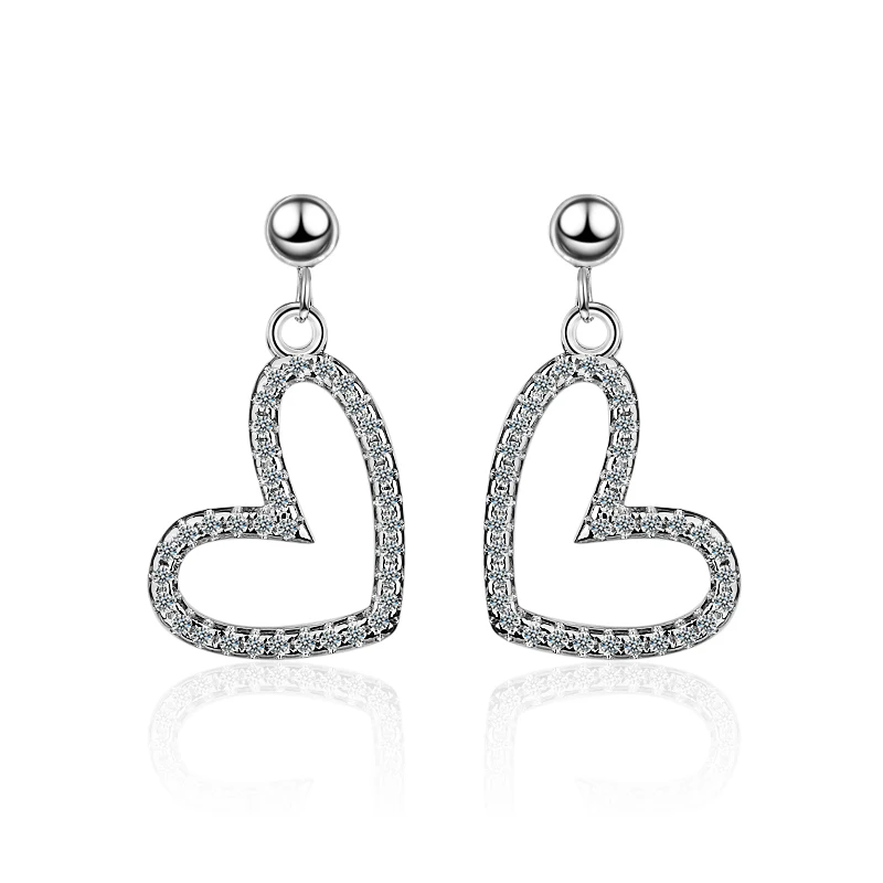 FINDYOU Earrings Fashion Jewelry Heart Shape Cubic Zirconia Stud