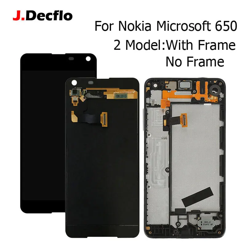 

For Nokia Microsoft Lumia 650 LCD Display + 100% Tested Touch Screen Digitizer With/No Frame Assembly Original 5.0" Black