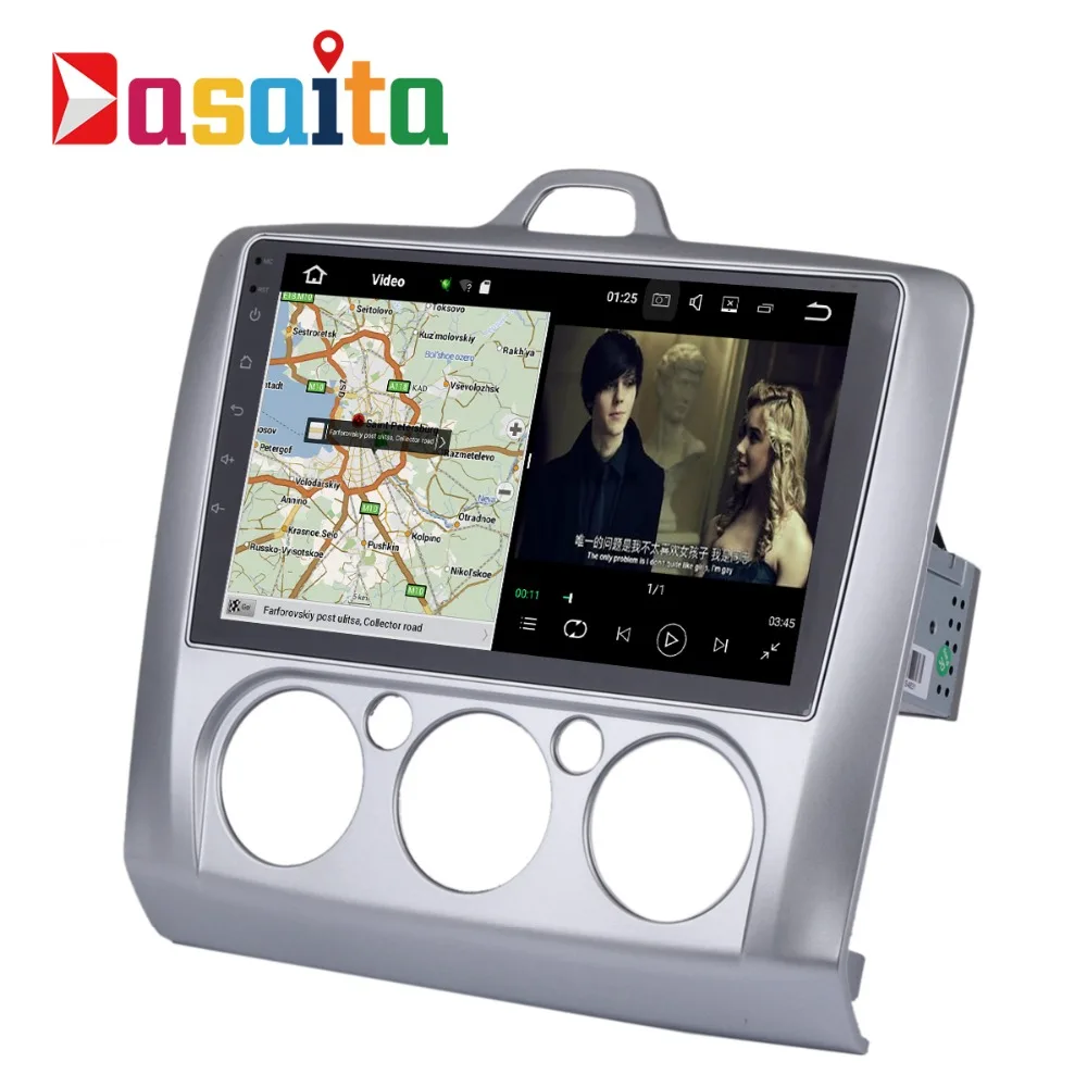Clearance Dasaita 9" Android 8.1 Car GPS Player Navi for Ford Focus 2 Focus II 2004-2011 with 2G+16G Quad Core Stereo Multimedia No DVD 2