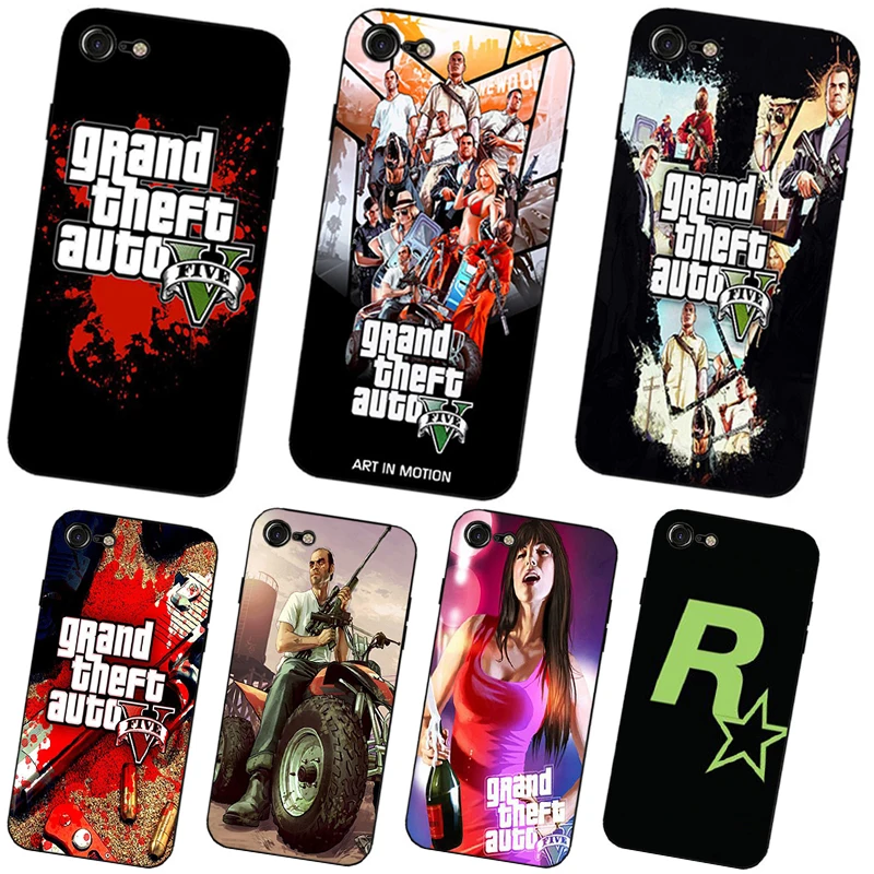 Rockstar gta 5 Grand Theft Авто жесткий и прозрачный чехол для телефона iphone 6 6s 7 8 plus X10 5S 4 4S s |