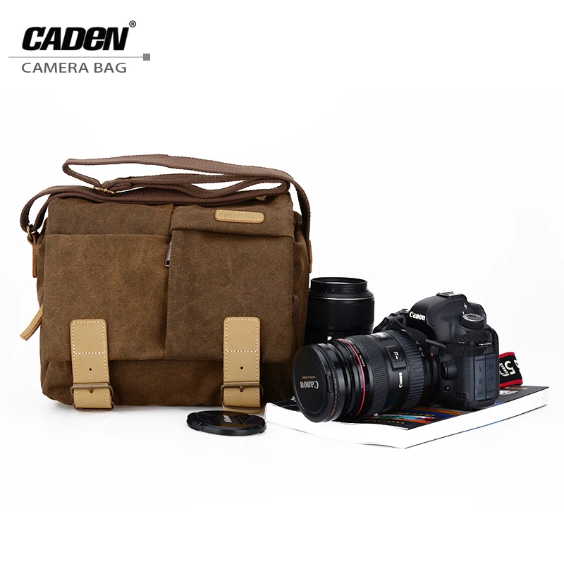 CADEN Shoulder Camera Bags Digital Camera Video Backpack For Men 2016 New Sling Canvas Soft Bag