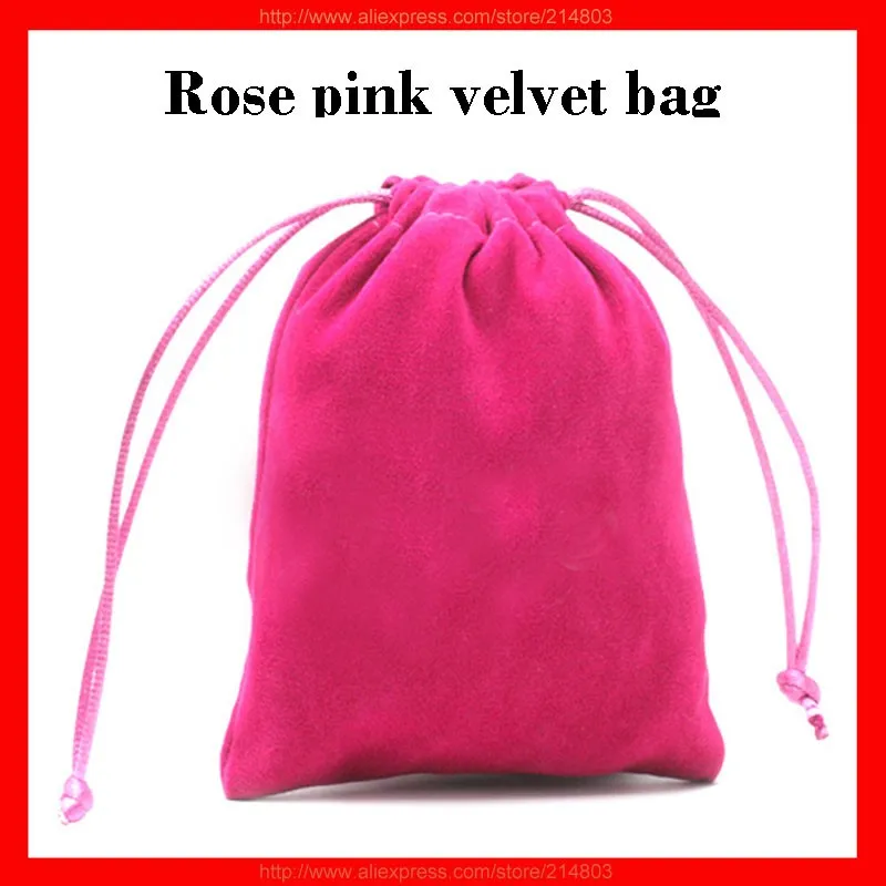 rose pink velvet bag 