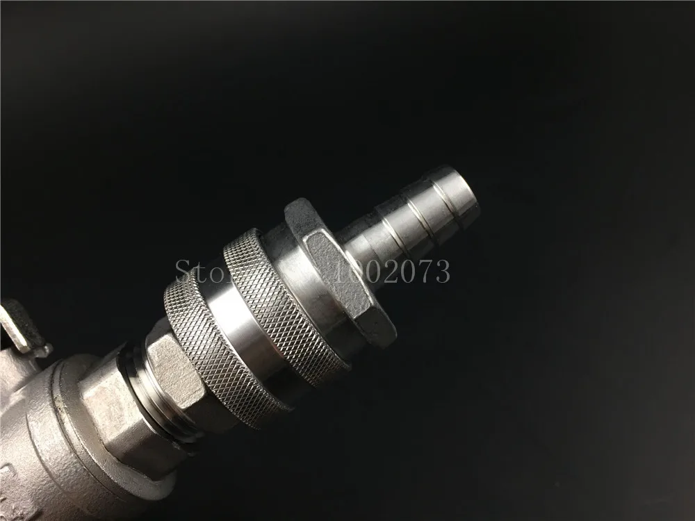 Free shipping! 12 BSP 304 Stainless Ball Valve with 12 barb Quick Disconnect Set,Homebrew Beer Fitting (3)