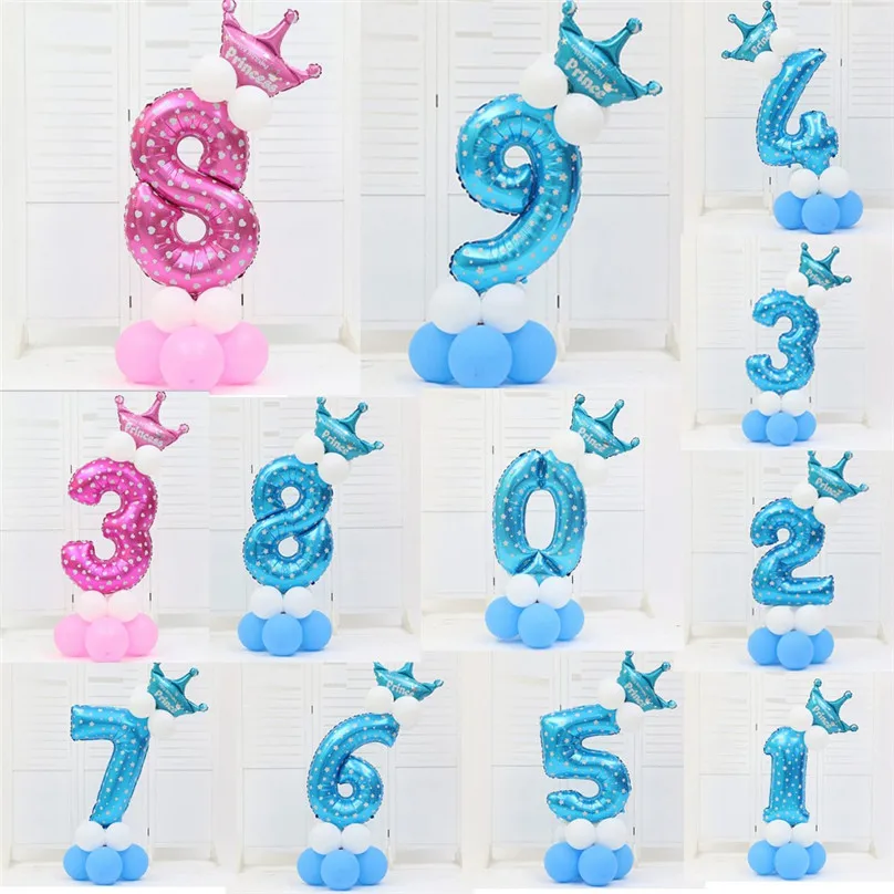 Birthday Balloons Air Helium Number Balloon Figures Happy Birthday Party Decorations Kids Baloons Birthday Balon #3d18 (10)