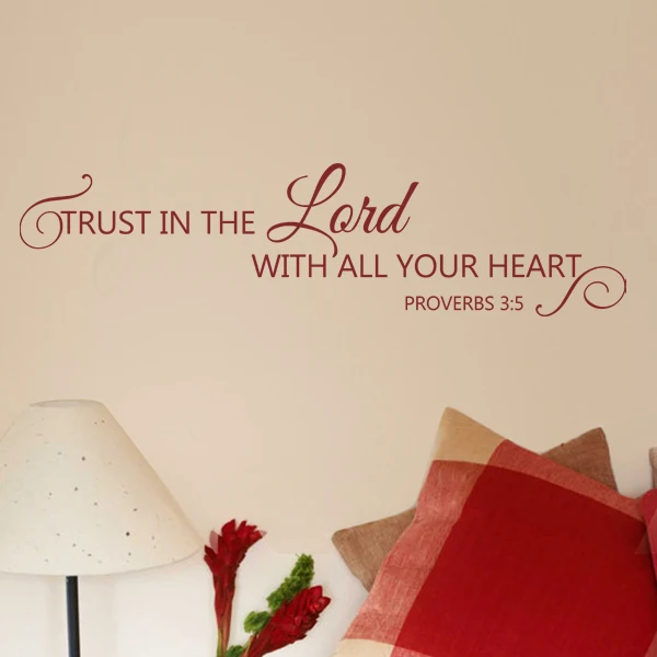 Trust in the Lord Religious Vinyl Wall Quote Proverbs 35 Christian