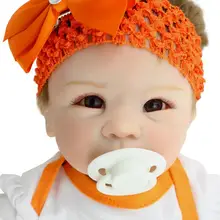 Около 2" 55 см силикона Reborn Baby игрушки куклы ручной работы реалистичные Рождество подарок Brinquedos Для детей Новорожденные куклы