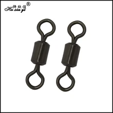 HXY 100 шт. SIZE2# матовый черный рыболовные снасти длинное тело качения поворотный разных Длина Океаническая лодка рыболовные Вертлюги разъем