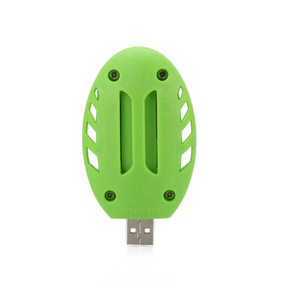 Электрический Отпугиватель комаров летний USB зеленый + белый пластиковый