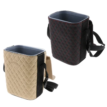 

2 Pieces Mini Trash Can For Car Premium Litter Garbage Can Organizer