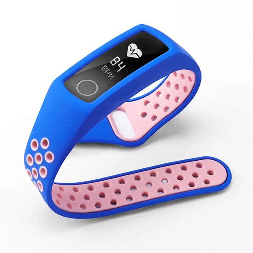 Sports Watch Band Silicone Strap Band&5 PCS Watch Film For Huawei Honor 4 Smart Watch 16 mm 200 mm Easy Adjust Band 30AP1115