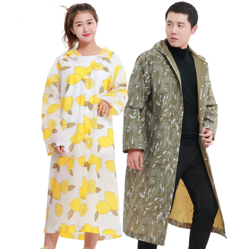 2.Waterproof Rain Coat Men Women Impermeable Raincoat Hooded Women Long Rainwear Men Poncho Raincoats Rain jacket