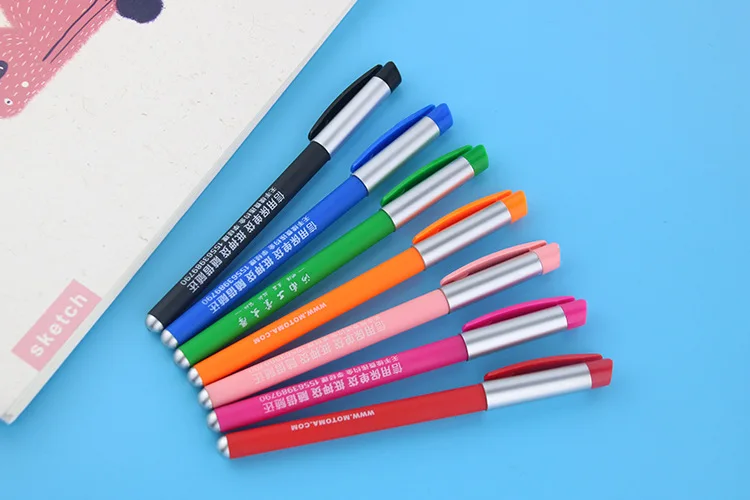 Logotipo e Caneta Promocional e Caneta Relativo à Promoção de Negócios Rainbow Color Caneta Publicidade Pode Ser Personalizado Logotipo Presente 500 Pçs - Set 11 Canetas de gel