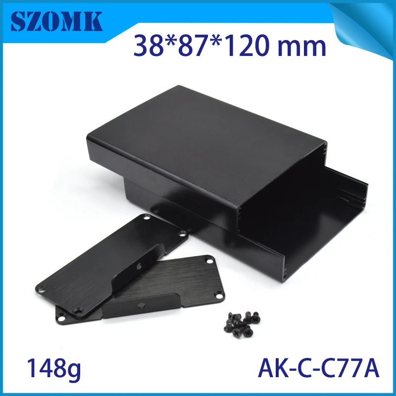 Szomk Custom Diy Extruded Aluminum Heat Sink Enclosure for inverter relay GPS tracker aluminum box audio display junction box (3)