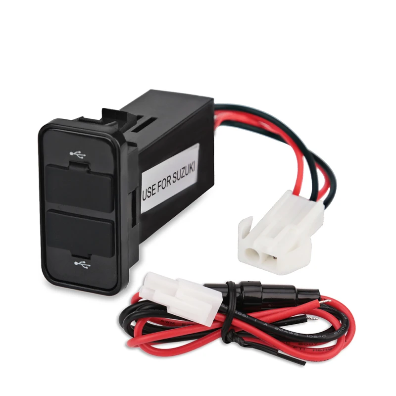 مزدوج واجهة usb ل شاحن سيارة usb مقبس شاحن محول لسوزوكي سيارة الهاتف المحمول شاحن سيارة مزدوج واجهة usb ل شاحن سيارة usb مقبس شاحن محول لسوزوكي سيارة الهاتف المحمول شاحن سيارة