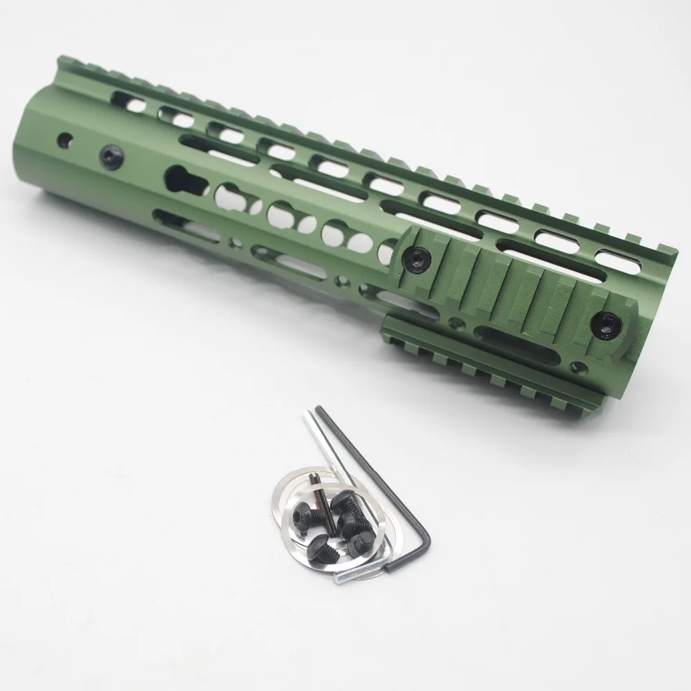 TriRock 9 дюймов Keymod Handguard Rail Free Float Picatinny Mount системы с/без рельса Sections_Olive Green