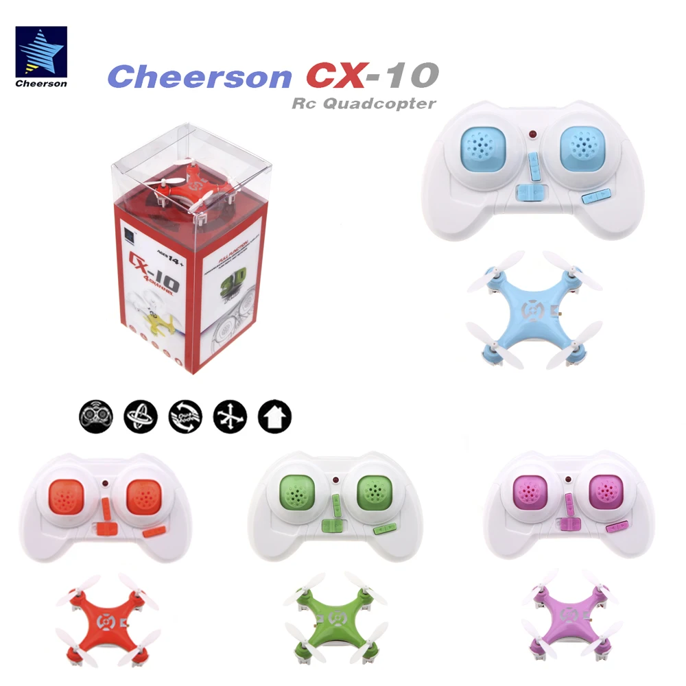 Original Cheerson CX-10 CX10 Mini Drone 2.4G 4CH 6 Axis LED RC Quadcopter Toy Helicopter with LED light Toys for Children