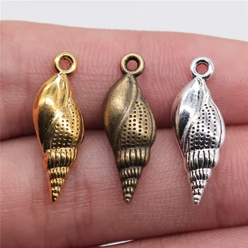 

WYSIWYG 20pcs 24x8mm 3 Colors Conch Charms Shell Conch Charms For Jewelry Making