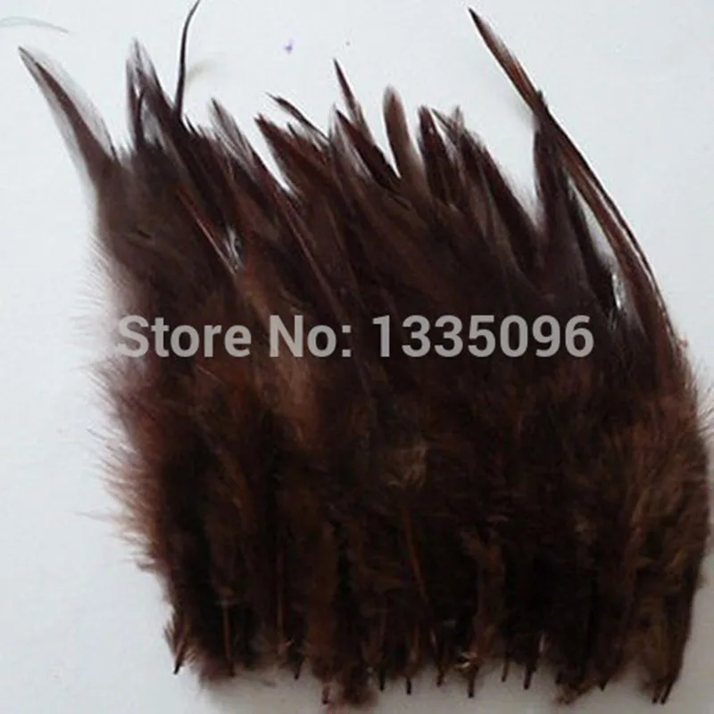 

Free shipping!Hot sales 200 PCS / 4-6 '9 to 15 cm brown rooster saddle horn process feather mask sinamay hat/party