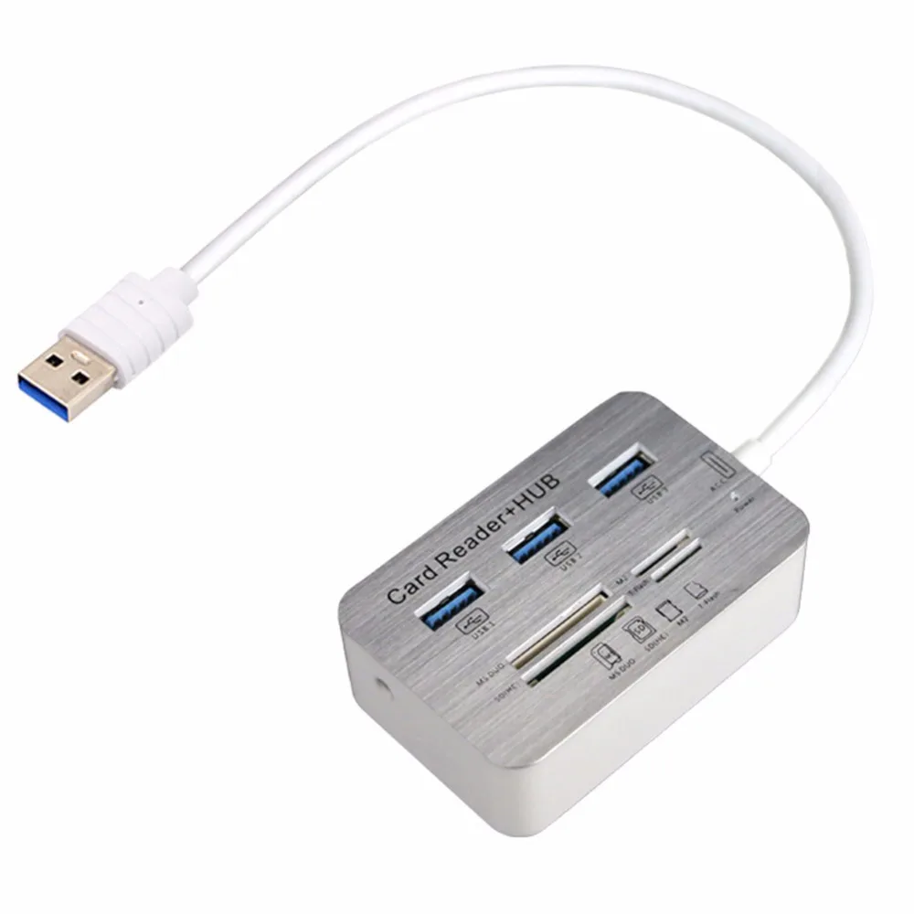 3 портовый КОНЦЕНТРАТОР USB 2 0 1 C Type с кард ридером MS SD M2 TF Multi In для Mac Windows любого